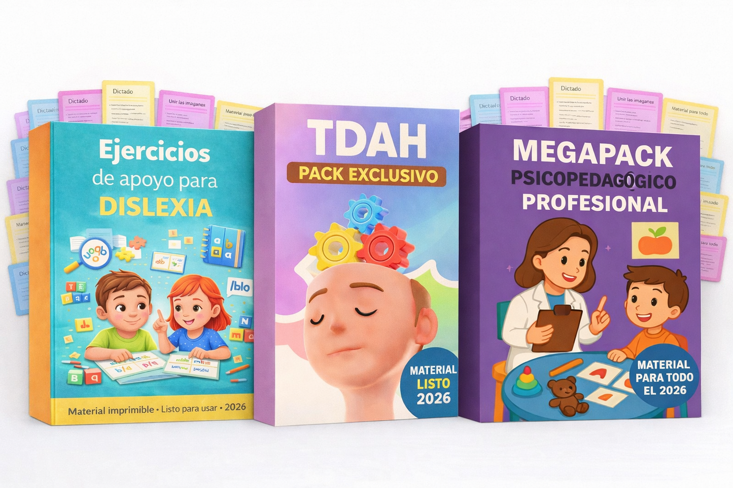 MEGA PACK PSICOPEDAGOGICO + TDAH + DISLEXIA + BONOS EXCCLUSIVOS SOLO X HOY